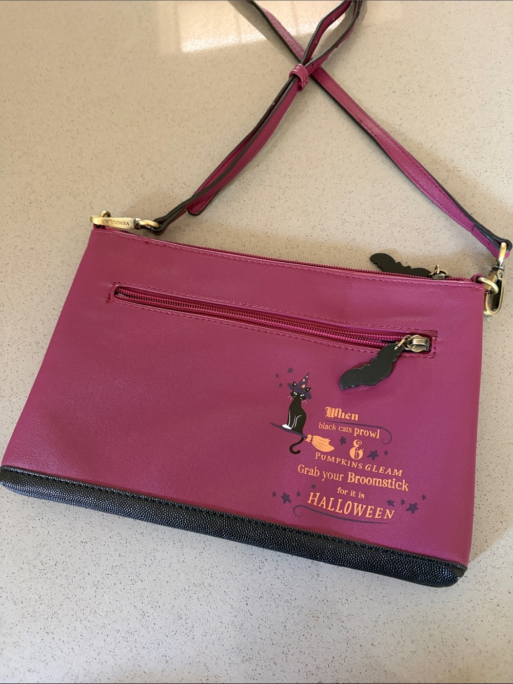 Vendula Purple (Maroon) Haunted House Crossbody Bag - Picture 5 of 15